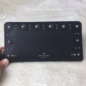 NEW Kate Spade Studded Black Wallet